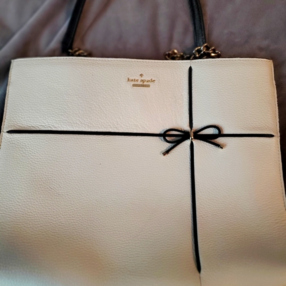 Kate Spade Bow Tote- White